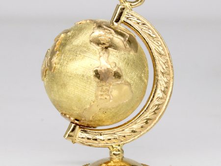 18k Yellow Gold Spinning Globe Pendant Supply