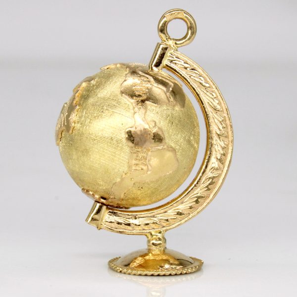 18k Yellow Gold Spinning Globe Pendant Supply