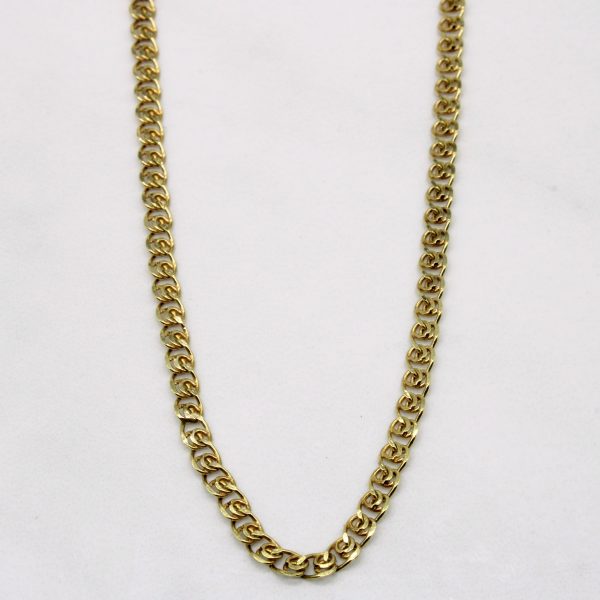 10k Yellow Gold Unique Link Chain | 20  | Online Sale