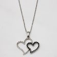 Black & White Diamond Heart Pendant & Necklace | 0.14ctw | 18  | Sale