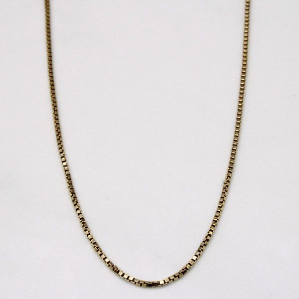 10k Yellow Gold Box Link Choker | 14  | Fashion