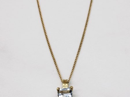 Aquamarine Pendant & Necklace | 1.50ct | 16  | Sale