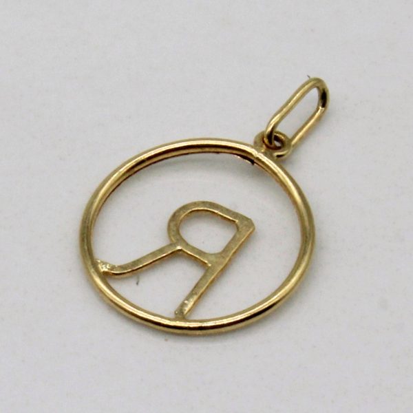 16k Yellow Gold  R  Pendant Online Hot Sale