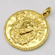 24k Yellow Gold Lion Head Pendant For Cheap