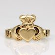 10k Yellow Gold Claddagh Ring | SZ 5.25 | on Sale