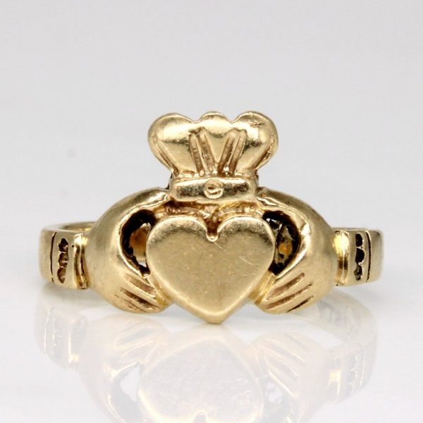 10k Yellow Gold Claddagh Ring | SZ 5.25 | on Sale