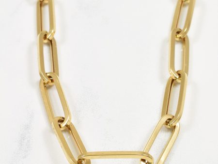 18k Yellow Gold Paperclip Chain | 17.25  | Sale