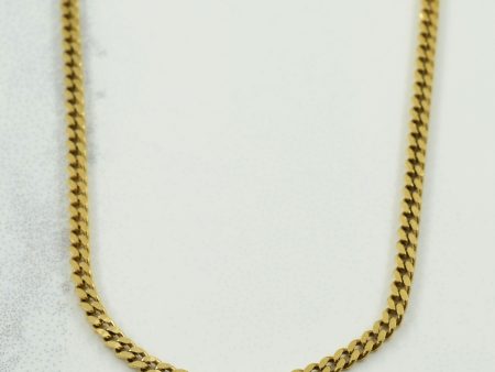 10k Yellow Gold Curb Chain | 21  | Hot on Sale