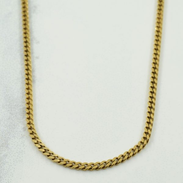 10k Yellow Gold Curb Chain | 21  | Hot on Sale