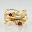 Abstract Ruby Ring | 0.30ctw | SZ 7.25 | For Sale