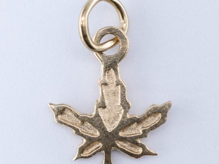 10k Yellow Gold Maple Leaf Charm | Cheap