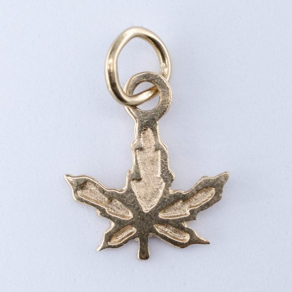 10k Yellow Gold Maple Leaf Charm | Cheap