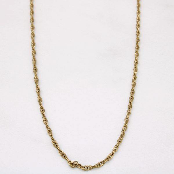 10k Yellow Gold Rope Chain Choker | 15  | Online