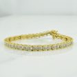 10k Yellow Gold Diamond Tennis Bracelet | 0.42ctw | 7  | Online now