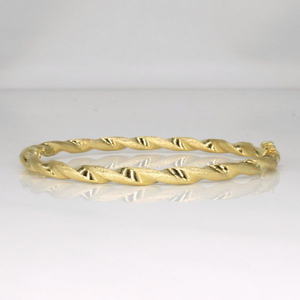 14k Yellow Gold Twisted Bracelet | 7  | on Sale