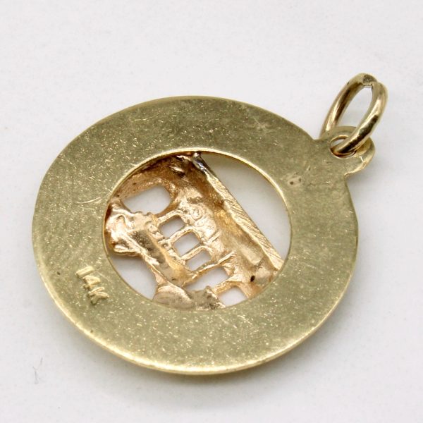 14k Yellow Gold San Francisco Trolley Pendant Online Hot Sale