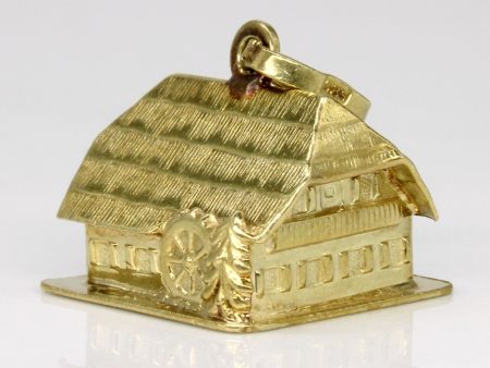 14k Yellow Gold House Pendant Online