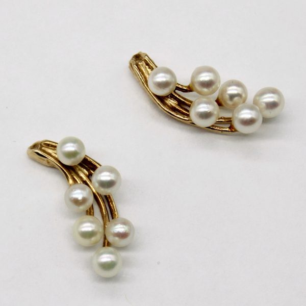 14k Pearl Branch Earrings Online Sale