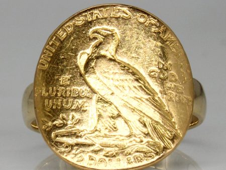 1911 Yellow Gold Eagle Coin Ring | SZ 7.25 | Hot on Sale