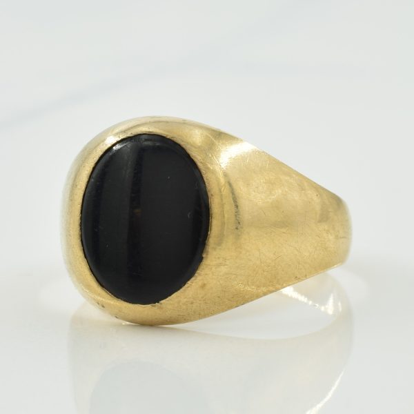 Black Onyx Ring | 2.40ct | SZ 9.75 | For Sale