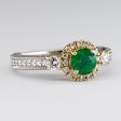 14k Emerald and Diamond Accented Ring | 0.45 ct | SZ 4.75 Sale