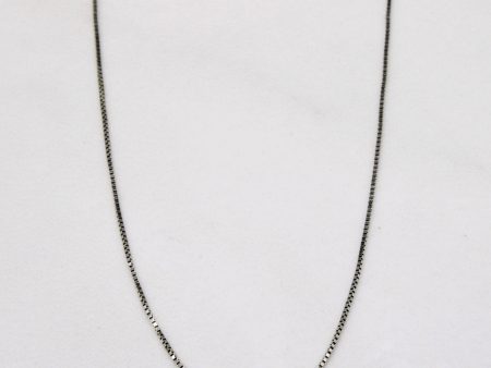 10k White Gold Box Link Chain | 18  | on Sale