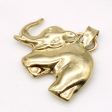 10k Yellow Gold Elephant Pendant For Sale