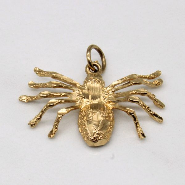 10k Yellow Gold Spider Pendant Fashion