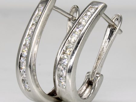 Channel Set Diamond Hoop Earrings | 1.00ctw | Discount