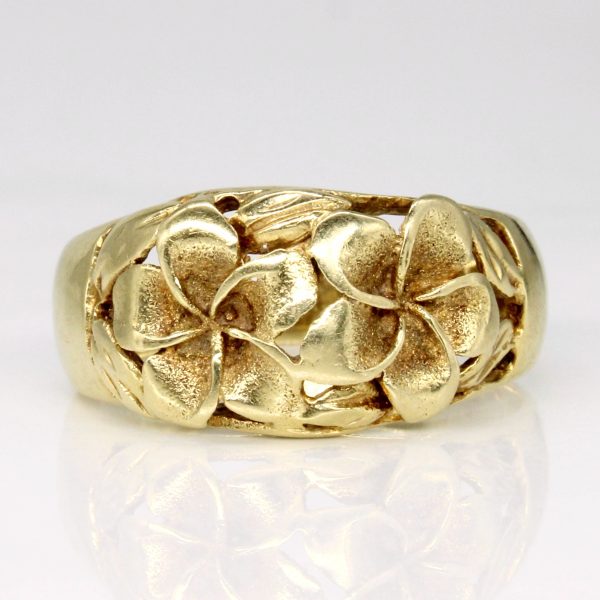 14k Yellow Gold Flower Ring | SZ 7.5 | For Discount