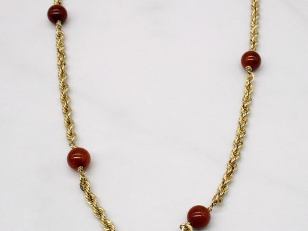 Agate Bead Necklace | 25.00ctw | 24  | on Sale