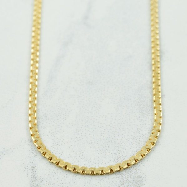 10k Yellow Gold C-Link Chain | 17.5  | For Sale