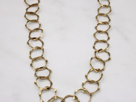 14k Yellow Gold Circle Link Chain | 28  | For Cheap