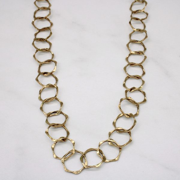 14k Yellow Gold Circle Link Chain | 28  | For Cheap