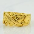 21k Yellow Gold Puzzle Ring | SZ 8 | Hot on Sale