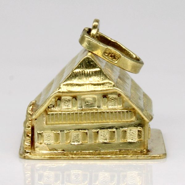 14k Yellow Gold House Pendant Online