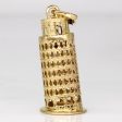 18k Yellow Gold Leaning Tower of Pisa Pendant Cheap