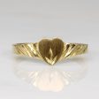 10k Yellow Gold Heart Ring | SZ 3.75 | Online now