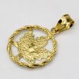 18k Yellow Gold Maple Leaf Pendant Cheap