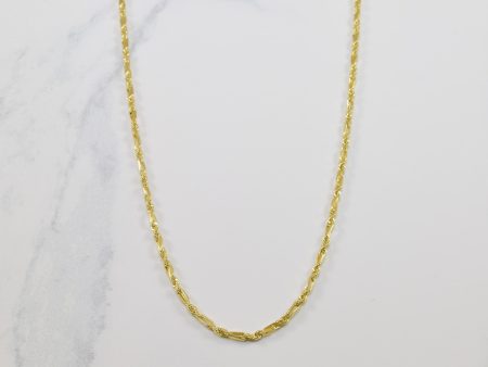 10k Yellow Gold Fancy Rope Chain | 20  | Hot on Sale