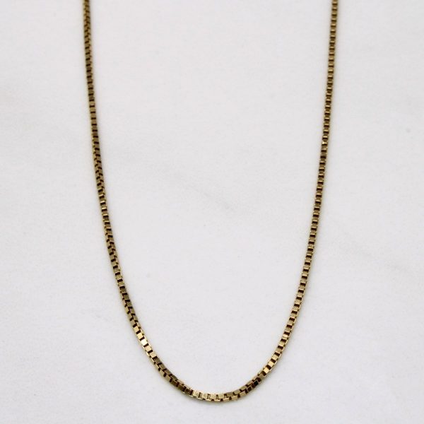 10k Yellow Gold Box Link Chain | 24  | on Sale