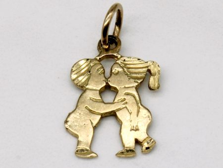 10k Yellow Gold Kissing Pendant Online Hot Sale