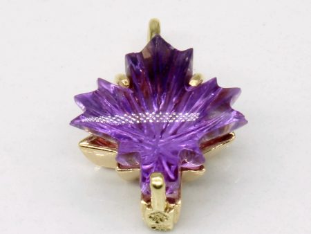 Amethyst Maple Leaf Pendant | 3.50ct | Cheap