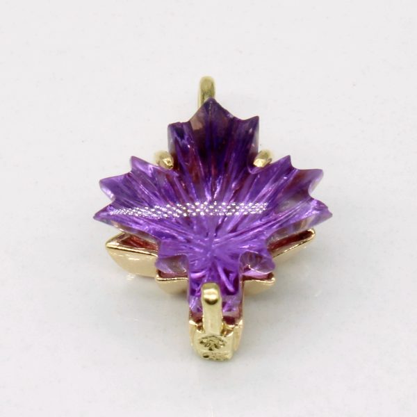 Amethyst Maple Leaf Pendant | 3.50ct | Cheap