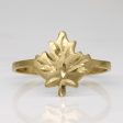 10k Yellow Gold Maple Leaf Ring | SZ 6.5 | For Discount