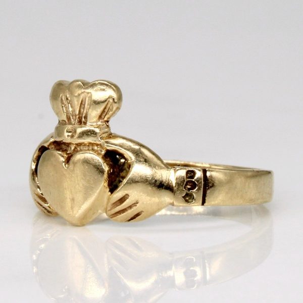 10k Yellow Gold Claddagh Ring | SZ 5.25 | on Sale