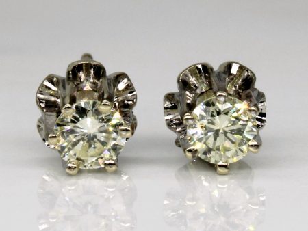 Cathedral Set Diamond 10k Stud Earrings | 0.48ctw | Online