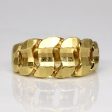 18k Yellow Gold Cuban Link Ring | SZ 6.75 | Fashion