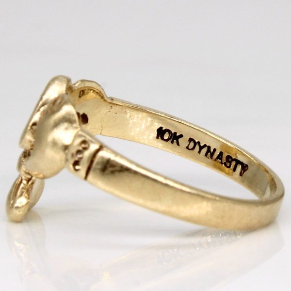 10k Yellow Gold Claddagh Ring | SZ 5.25 | on Sale