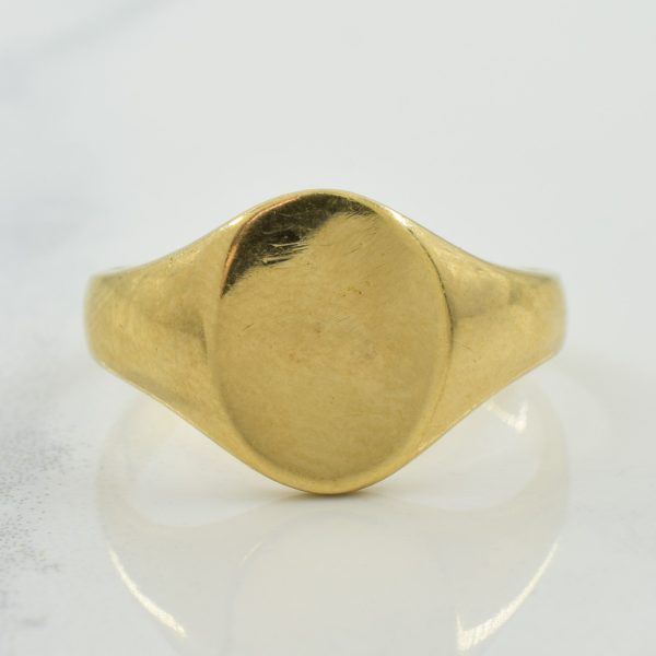 10k Yellow Gold Signet Ring | SZ 5 | Online now